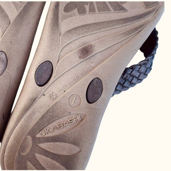 Okabashi Baha Flip Flop Sandals Toffee Copper Size Large 9.5 - 10.5 - Picture 8 of 8